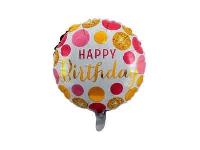 Happy Birthday Round Helium Balloon